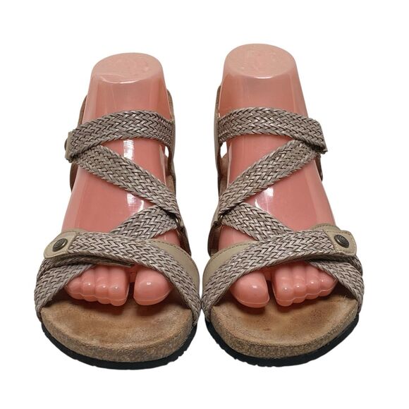 Taos Trulie Women's US 9-9.5 Adjustable Mixed Materials Strappy Sandals - Picture 2 of 7